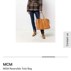 MCM Cognac Reversible Tote Bag